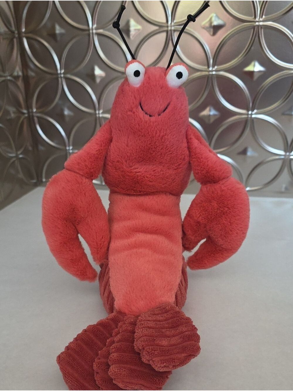 Retired NWT Jellycat Larry Lobster 12" Plushie Stuffed Animal Toy Corduroy